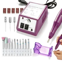 Nail Drill Electric Apparatus for Manicure 10pcs Milling Cutters Drill Bits Set Gel Cuticle Remover Pedicure Machine Nail Art 220518
