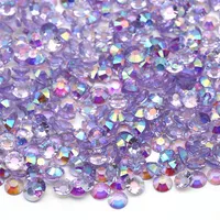 Xulin reçine bedazzler kristal rhinestone şeffaf jöle purple abor non fi fix raund için çivi sanatı dekorasyon236l