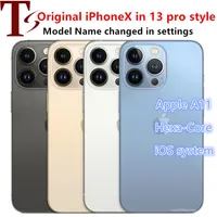 Apple Original iphoneX in iphone 13 pro style phone network Unlocked with 13pro box&Camera appearance 3G RAM 64GB/256GB ROM smartphone 1pc free DHL