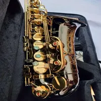 Japan Marke Yanagisawa A-902 Saxophon Alto Eb Black Nickel Gold Knopf Alt Saxal Top Musical Instrument mit Mundstück234W