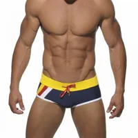 Summer Men Swimsuit Nylon Swimming Boxer Trunks Sexy Low Weist Swimwear Fashion Gay Pouch Pouch Beach Slim Surf Shorts 220628