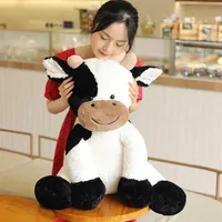 2020 Cow Year Plush Toy Cute Cattle Stuffed Animals Cattle Soft Doll Kids Toys Birthday Gift for Children Q0727220m