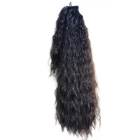 Synthetische paardenstaart lange maïsgolven golf paardenstaarten wikkelgolfclip in haarstuk haarextensies voor vrouwen