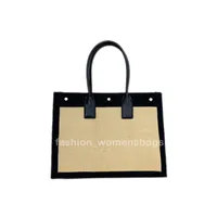 Rive Gauche Tote Bag Woman Handbagショッピングハンドバッグ高品質のファッショントップリネン大きなビーチバッグ高級デザイナー旅行クロスボディショルダーウォレットトレンド