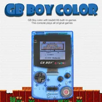 GB Boy Farbfarbe tragbare Spielekonsole 2,7 "32 Bit Handheld Game Console mit Hintergrundbeleuchtung 66 integrierte Spiele Support Standard C224y