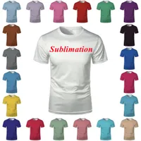 Белые сублимации обесцвеченные рубашки теплопередача чистый твердый цвет рубашка отбелившие полиэфирные футболки американские мужчины женские вечеринки
