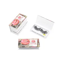 False Eyelashes Own Brand Personalized Custom Eyelash Packaging Box Wholesale 3D Mink Lashes Long 5D 25mm Rectangular PackingFalse FalseFals