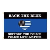 Back the Blue Flag Police Lives Matter Flag 150x90 см 3х5 футов печатной печати Полиэфир клуб команды Sports Indoor с 2 медными натуральными средствами S2502