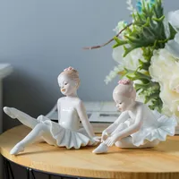 Декоративные предметы статуэток деко -деко -керамические балерами для девочек кукла Дома дома