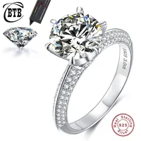 CBTB 3CT Womens Wedding Charm Ring 100% 925 Sterling Silver Luxury Party High Jewelry Wedding Present Wholesale 220728