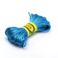 20m 1,5 mm Nylon Rattail Satin Silk Trim Cord Beading String för kinesisk knutning Kumihimo Beading Macrame Jewelry Making