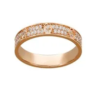 Fashion Titanium Steel Silver Rose Gold Gold Love Ring Lovers282k
