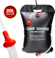 Handverktyg 20L Bärbar duschväska med switchslang och plasthuvud Stora kapacitet Vattenlagring Lämplig för camping utomhus vandringspicknick och tvätt