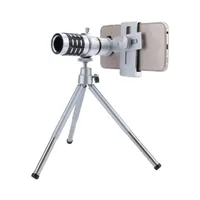 Telescope Camera Lens 12x Optical Zoom No Dark Corners Mobiltelefon Teleskop Stativ för iPhone 6 7 Samsung Smart Phone Telepo 283R
