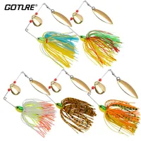 GOTURE 5PCS / LOT 17,5G SPINNERBAIT LURE LURS BASS CARP SPINNER BAIT METAL BLADES SILICON