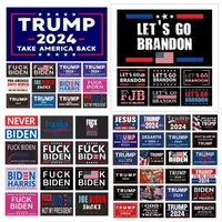 2024 Lets Go Brandon Flag Direct Factory 3x5 ft Flags 90x150 CM Rainbow Flags Lesbian Banners Save America Again Trump för president Val Densign GC1130