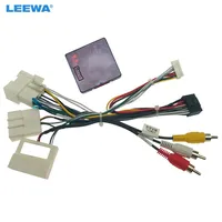 Leewa Car Audio de 16pin DVD Player Adaptador de cabo de alimentação com caixa de canbus para renault captur kadjar 2015 stereo plug wirness #70264o