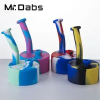 Silicone Bong Silicone Water Pipe Tobacco Herb Pipes Fit 10mm Glass Items Unbreakable Silicone Smoking Hookah Oil Dab Rigs3013