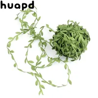 Folhas verdes artificiais feitas à folha de seda de 10m para decoração de casamento de balão Diy Wreath Gift Crafts Tabela 220523