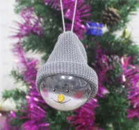 STCCK Snowman Пластиковый прозрачный мяч, украшение, украшения рождественской елки