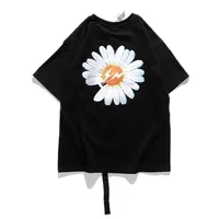 Trendy Peaceminusone G-Dragon Daisy T-shirt uomini Donne Summer Spese Casual Fashion Peaceminusone Top Tees 210420