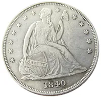 Cópia 1840-1849 Dies preços liberdade de prata em dólar dos EUA banhado metal moedas de fabricação de fábrica tfeur