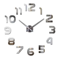 أعلى الموضة 3D Wall Clock Reloj de Preed Quartz Watch Modern DIY Clocks غرفة المعيشة كبيرة الزخرفة Horloge Murale ملصقات 220602