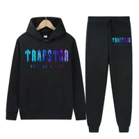 Tracksuit TRAPSTAR Brand Printed Sportswear Men&#039;s 16 Colors Warm Two-piece Loose Hooded Sweater Pants Men&#039;s and Women&#039;s Suits 220615