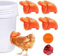 Feeder pollo fai da te - 4 porte/set porto di mangime per pollame per secchi a prova di pioggia di pollaio barili di barili dei bidoni dei binli.
