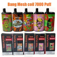 Bang Mesh 7000 Puffs Disposable Vape E cigarette Pod Puff Devices rechargeable Battery 850mAh 15ml Prefilled Cartridge Box Kit Vs Esco Bar