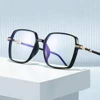 선글라스 남성 및 여성용 독서 안경 검은 반 블루 라이트 이중 초점 플라스틱 대형 프레임 EYESSUNGLASSES
