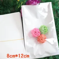 8 * 12 cm 200 pçs / lote frete grátis claro + branco Top Aberta Heat-seal saco de plástico bolsa Para bolsa de jóias Moisture-proof Embalagem