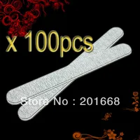 Hurtownia Darmowa wysyłka - 100 sztuk zebry szary prosto podwójny paznokci plików plików plików manicure narzędzie perdicure 100/180 Na335