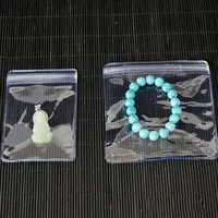 100pcs rimuovono autosigillante Zip borse di blocco di plastica per imballo trasparente Sacchetti regalo gioielli PVC Packaging Borse Gioielli Pouch