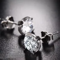 Nuovo prodotto cubi orecchini zirconia gioielli fascino donna di cristallo svizzero dono orecchini di diamanti di nozze