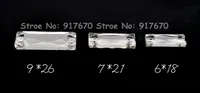 224 sztuk 9x27mm Prostokąt Bling Flatback Sew On Stone Crystal Rhinestone Przycisk z 2 otworami dekoracji ślubnej