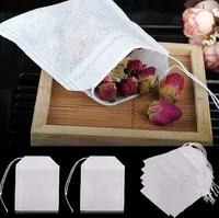 Fashion Hot Puste Teabags Torby do herbaty String Heal Seal Filtr Papier TeaBag 5.5 x 7 cm Dla Herb Loose Tea KD18