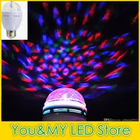LED Mini E27 3W Party Light Disco Stage Lighting RGB Colorful Rotating lamp Magic Ball Bulb