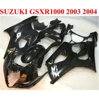 ABS Fairing Kit för SUZUKI GSXR1000 2003 2004 K3 K4 Alla glansiga svarta Fairings Set GSX-R1000 03 04 BodyKits BP2