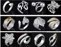 (Schmuckfabrik) Schöne gemischte 50 stücke charme 925 silber ring mit seitensteinen schmuck niedrigsten preis mode 1344