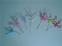 50 cachos elegante bombonieres casamento favor-TEARDROP JEWEL CRYSTAL escolha spray de flor, branco Rosa Púrpura turquesa vermelho Verde guirlanda de cristal