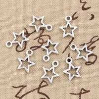 400 шт. Подвески звезда 12 мм Античная, цинковый сплав кулон подходит, винтаж тибетского серебра, DIY для браслета ожерелье