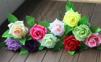 جديد الحرير الشباك الورود 50 قطع الاصطناعي محاكاة واحدة روز 10 الألوان المتاحة لزهرة الزفاف