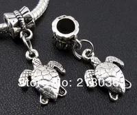 Vintage 200 unids plata tibetana de la tortuga del mar colgantes de los encantos para la pulsera collar de joyería de moda que hace los accesorios de bricolaje B238Girls Bijoux