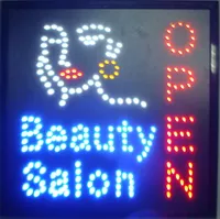 GROßE Beauty Salon LED-Shop Open Sign 19 x 19 "Spa Neon Friseurnägel Shop Gesichts