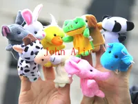 Livraison gratuite kid jouet enfants jouets en peluche doux velours animaux ferme marionnettes à doigt ensemble bébé pépinière rime histoires assistant jouets en peluche