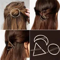 20 pz / lotto Nuovo marchio Hairpin Gold Silver Star Moon Triangolo Hair Clip Hair Jewelry Hairgrip Girls Barrette Women Headwear Accessori per capelli
