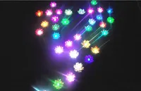 19cm Średnica LED Lotosowy Kwiat Lampa w Kolorowych Zmieniona Pływająca Woda Wishing Light Water Lampiony do dekoracji weselnych Dekoracje