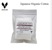 Original Vapor Tech Mini-paket 100% Japansk ren ekologisk bomullsdel Bomull Tyg Japan Pads för DIY RDA RBA E CIG VAPE Coil 10PCS / Lot