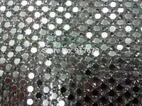 110 x 45 cm / blacha Clear Rhinestone ze srebrną aluminiową siatką Crystal Rhinestone Hotfix Siatka do motywu Dżetów Wykończenia
